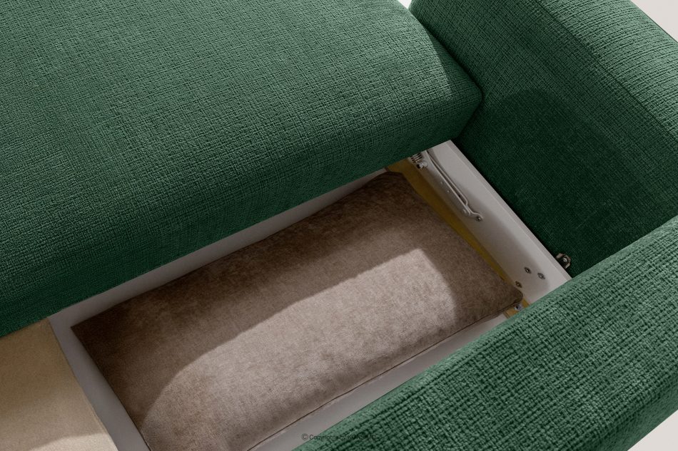 ELOSA Linkes Ecksofa und Sessel im japanischen Stil grün grün - Foto 15