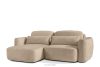 ELOSA Linkes Ecksofa und Sessel im Japandi-Stil beige Chenille beige - Foto 5