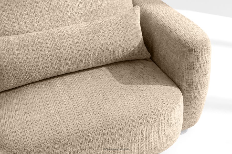 ELOSA Linkes Ecksofa und Sessel im Japandi-Stil beige Chenille beige - Foto 8