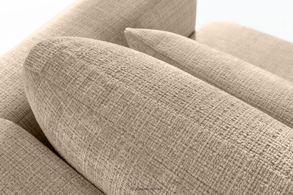 ELOSA Linkes Ecksofa und Sessel im Japandi-Stil beige Chenille beige - Foto 10