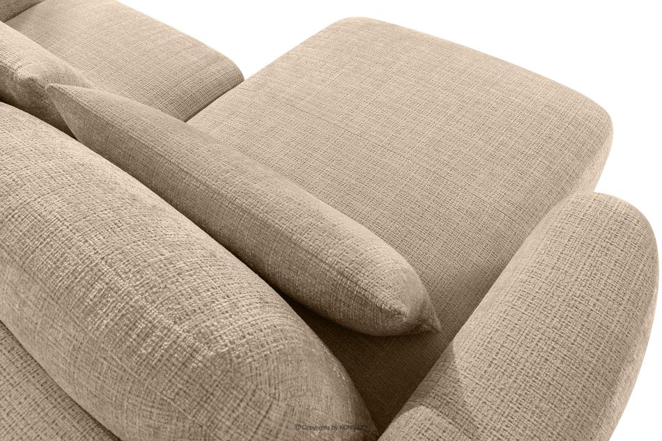 ELOSA Linkes Ecksofa und Sessel im Japandi-Stil beige Chenille beige - Foto 12