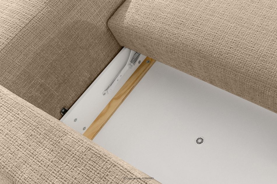 ELOSA Linkes Ecksofa und Sessel im Japandi-Stil beige Chenille beige - Foto 13