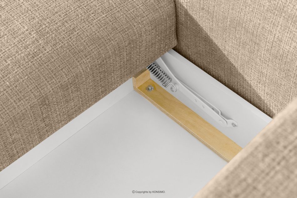 ELOSA Linkes Ecksofa und Sessel im Japandi-Stil beige Chenille beige - Foto 14