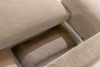 ELOSA Linkes Ecksofa und Sessel im Japandi-Stil beige Chenille beige - Foto 16
