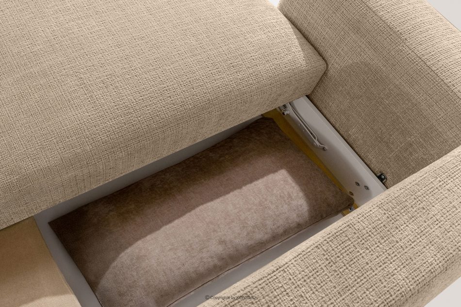 ELOSA Linkes Ecksofa und Sessel im Japandi-Stil beige Chenille beige - Foto 15