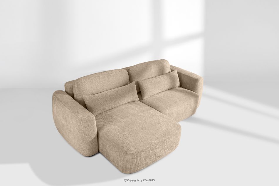 ELOSA Linkes Ecksofa und Sessel im Japandi-Stil beige Chenille beige - Foto 25
