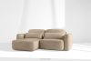 ELOSA Linkes Ecksofa und Sessel im Japandi-Stil beige Chenille beige - Foto 28