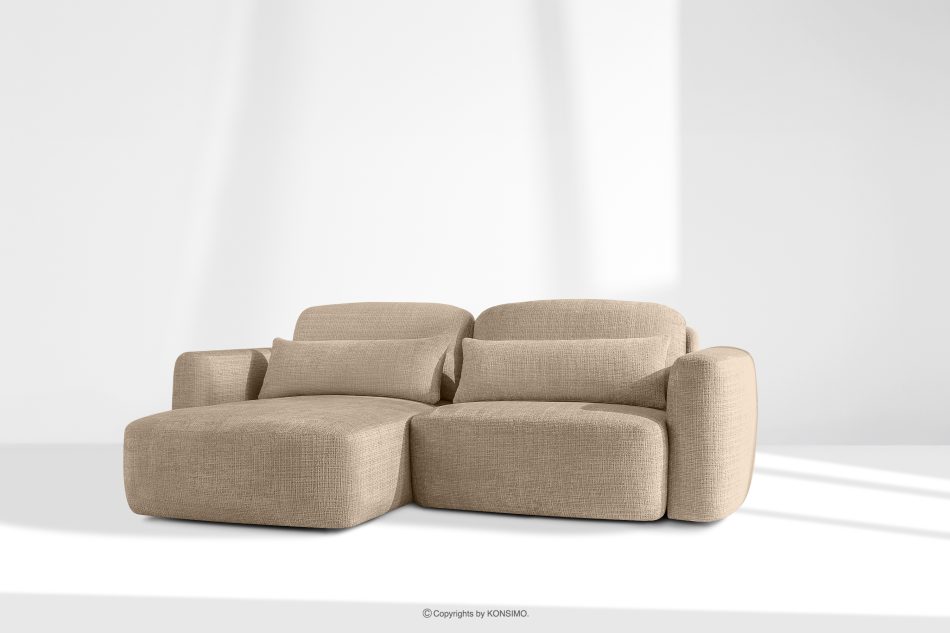 ELOSA Linkes Ecksofa und Sessel im Japandi-Stil beige Chenille beige - Foto 27