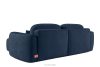 ELOSA Linkes Ecksofa und Sessel im japanischen Stil marineblau Chenille marineblau - Foto 7