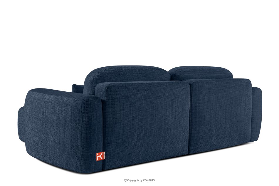 ELOSA Linkes Ecksofa und Sessel im japanischen Stil marineblau Chenille marineblau - Foto 6