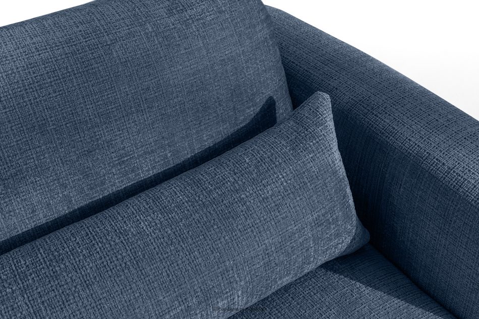 ELOSA Linkes Ecksofa und Sessel im japanischen Stil marineblau Chenille marineblau - Foto 9