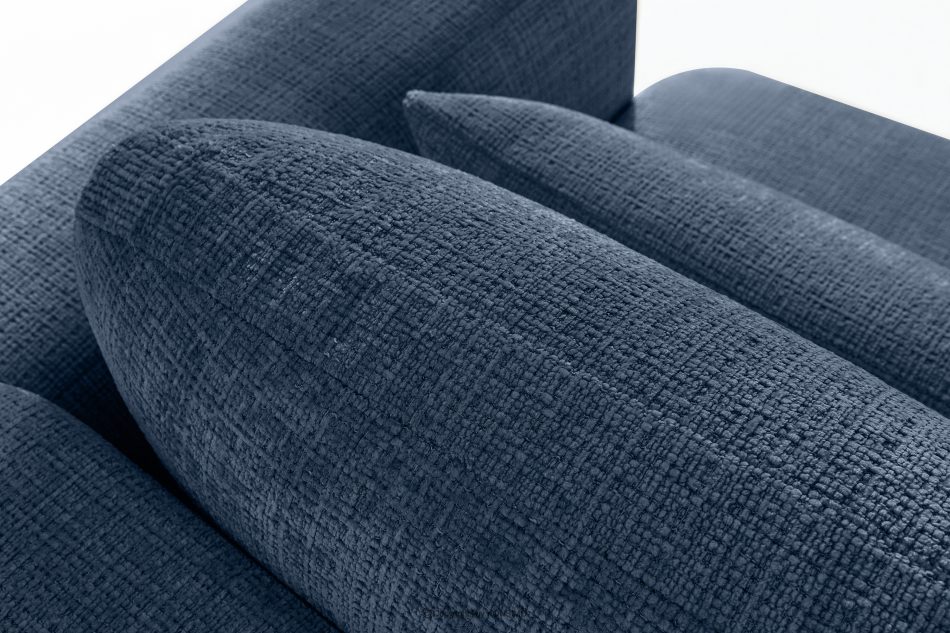 ELOSA Linkes Ecksofa und Sessel im japanischen Stil marineblau Chenille marineblau - Foto 10