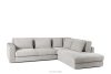 Weiches Ecksofa für das Wohnzimmer Chenille-Stoff rechts hellgrau