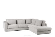 Weiches Ecksofa für das Wohnzimmer Chenille-Stoff rechts hellgrau