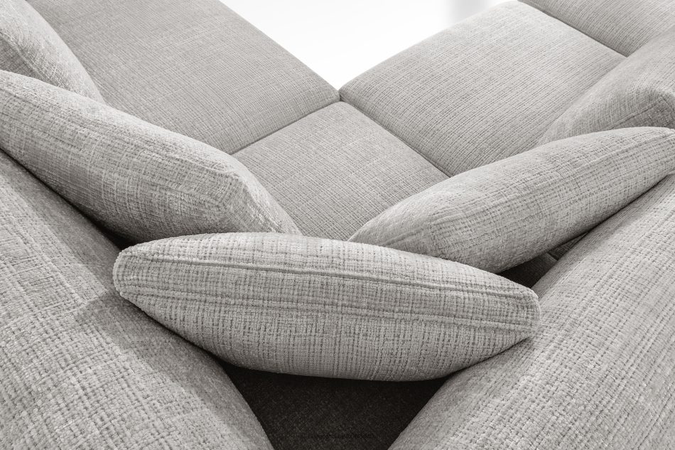 VERUS Weiches Ecksofa für das Wohnzimmer Chenille-Stoff rechts hellgrau hellgrau - Foto 10