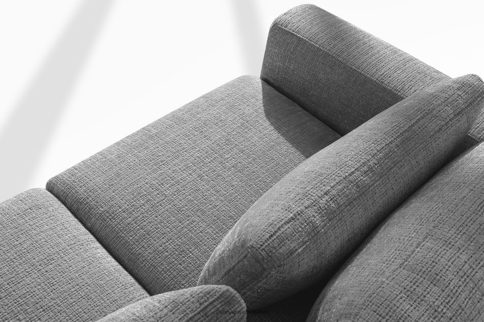 VERUS Weiches Ecksofa für das Wohnzimmer Chenille-Stoff rechts dunkelgrau dunkelgrau - Foto 6