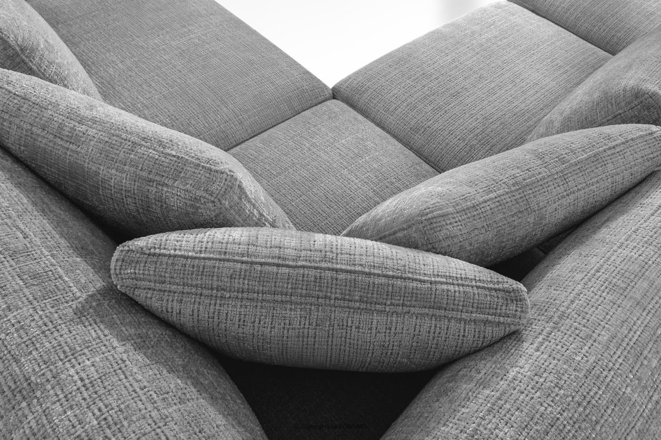 VERUS Weiches Ecksofa für das Wohnzimmer Chenille-Stoff rechts dunkelgrau dunkelgrau - Foto 10