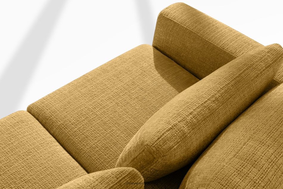 VERUS Weiches Ecksofa aus Chenille-Stoff rechts gelb gelb - Foto 6