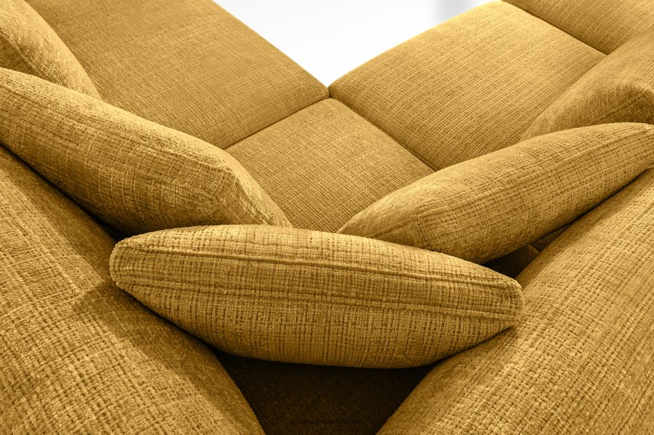 VERUS Weiches Ecksofa aus Chenille-Stoff rechts gelb gelb - Foto 10