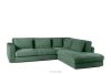 Weiches Ecksofa aus Chenille-Stoff rechts grün