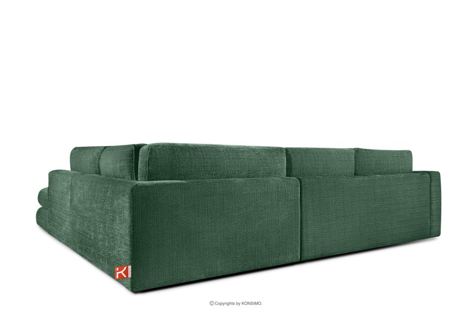 VERUS Weiches Ecksofa aus Chenille-Stoff rechts grün grün - Foto 4