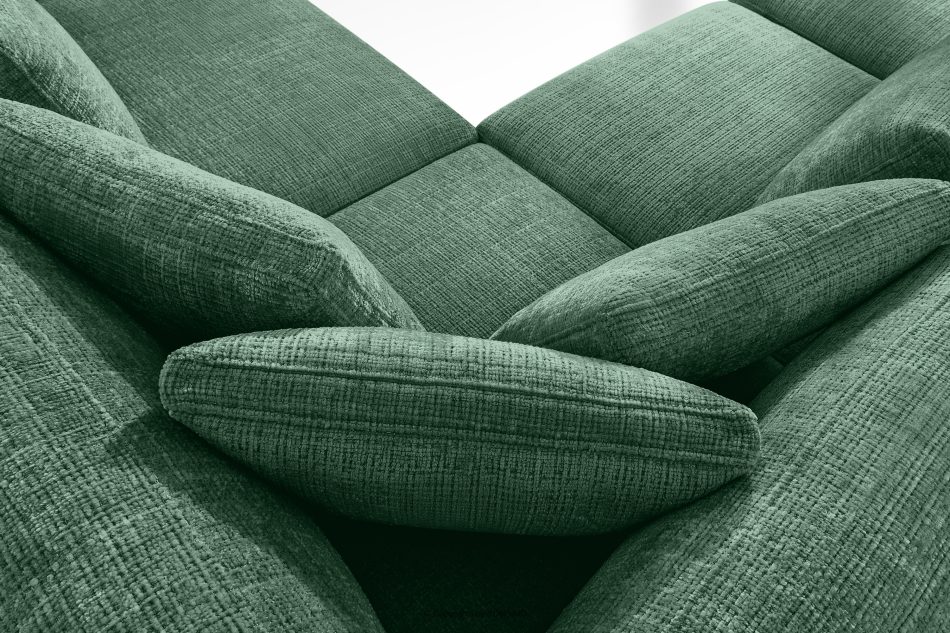 VERUS Weiches Ecksofa aus Chenille-Stoff rechts grün grün - Foto 10
