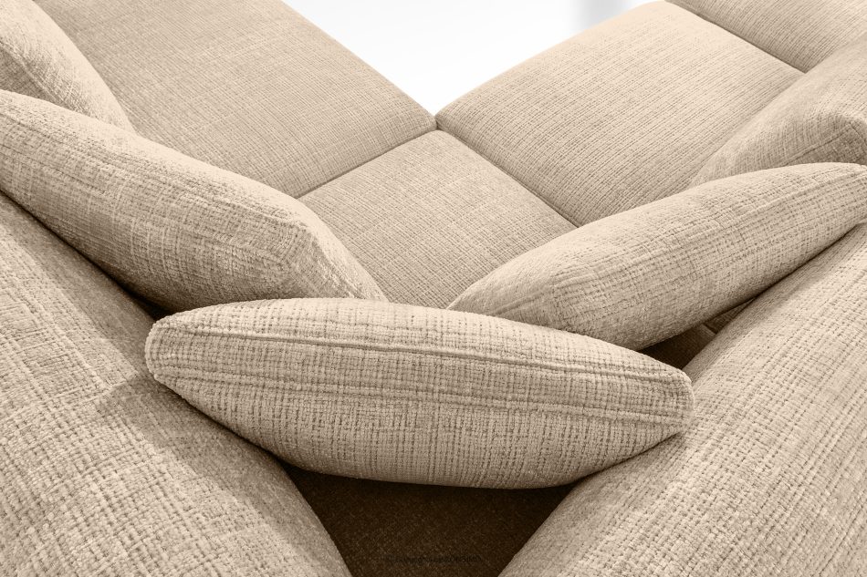 VERUS Weiches Ecksofa für das Wohnzimmer Chenille-Stoff rechts beige beige - Foto 10