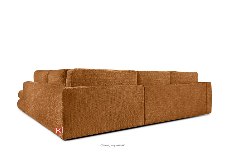 VERUS Weiches Ecksofa aus Chenille-Stoff rechts rot rot - Foto 4