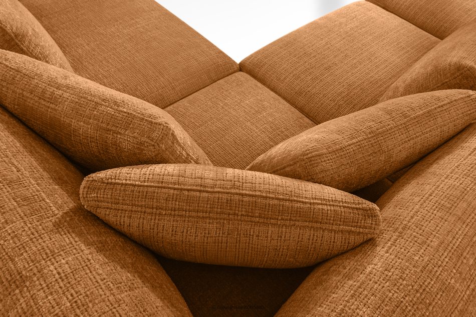 VERUS Weiches Ecksofa aus Chenille-Stoff rechts rot rot - Foto 10