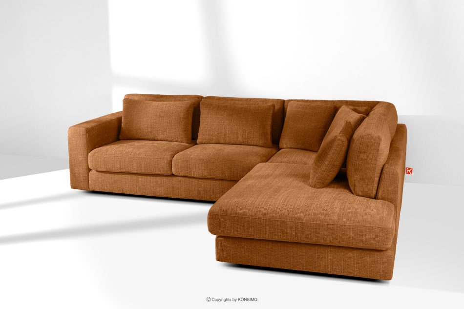 VERUS Weiches Ecksofa aus Chenille-Stoff rechts rot rot - Foto 18