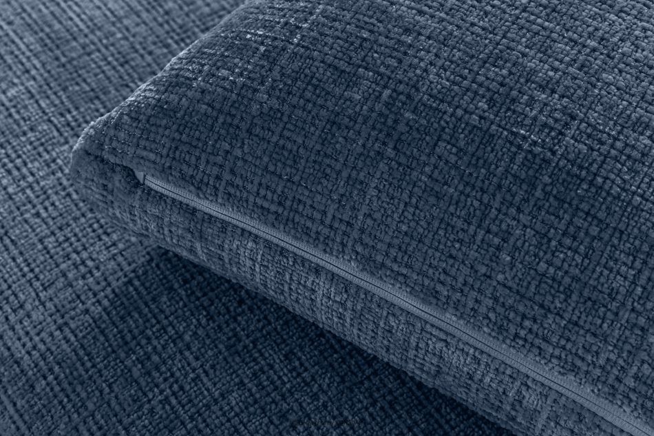 VERUS Weiches Ecksofa aus Chenille-Stoff rechts dunkelblau marineblau - Foto 9