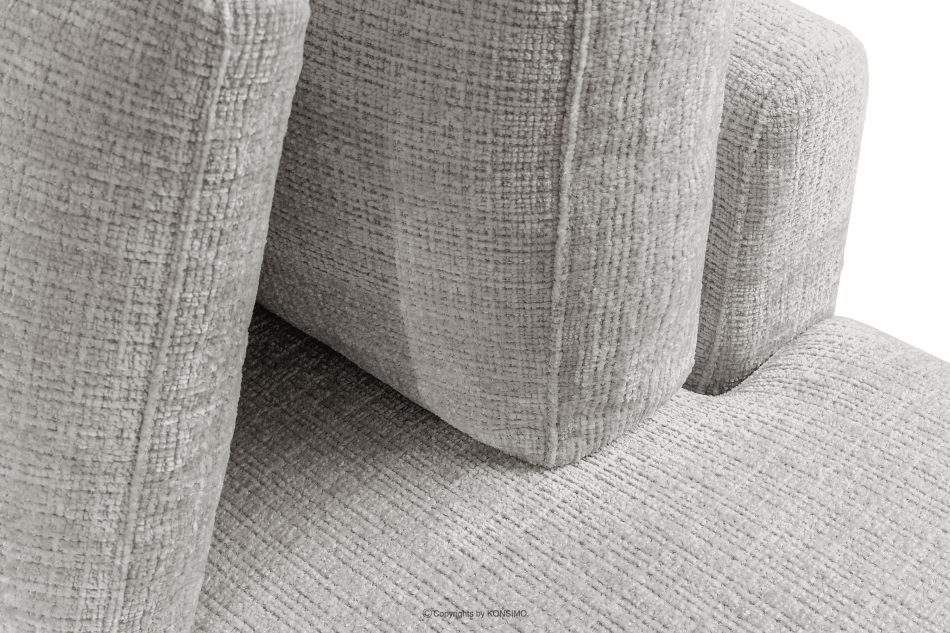 VERUS Großes bequemes Ecksofa für das Wohnzimmer Chenille-Stoff rechts hellgrau hellgrau - Foto 8