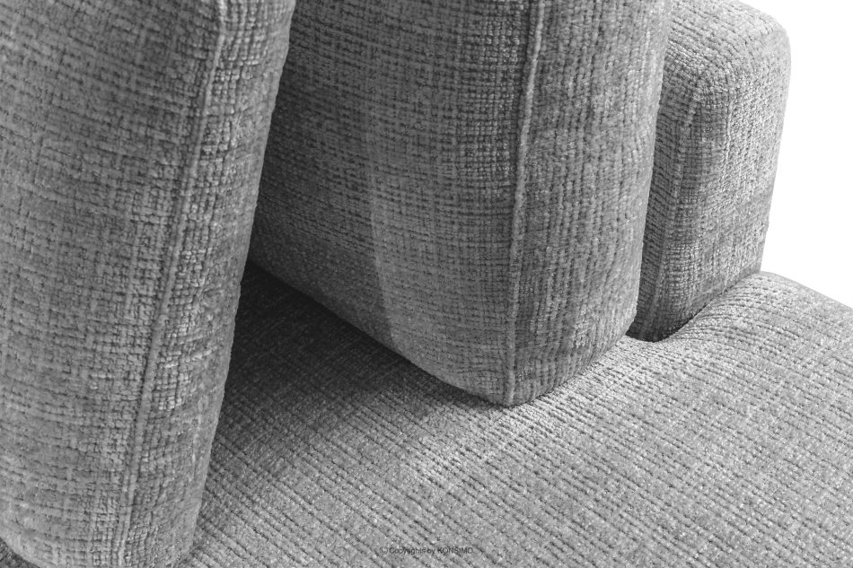 VERUS Großes bequemes Ecksofa für das Wohnzimmer Chenille-Stoff rechts dunkelgrau dunkelgrau - Foto 8