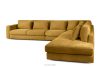 VERUS Großes Ecksofa für das Wohnzimmer aus Chenille-Stoff rechts gelb gelb - Foto 4