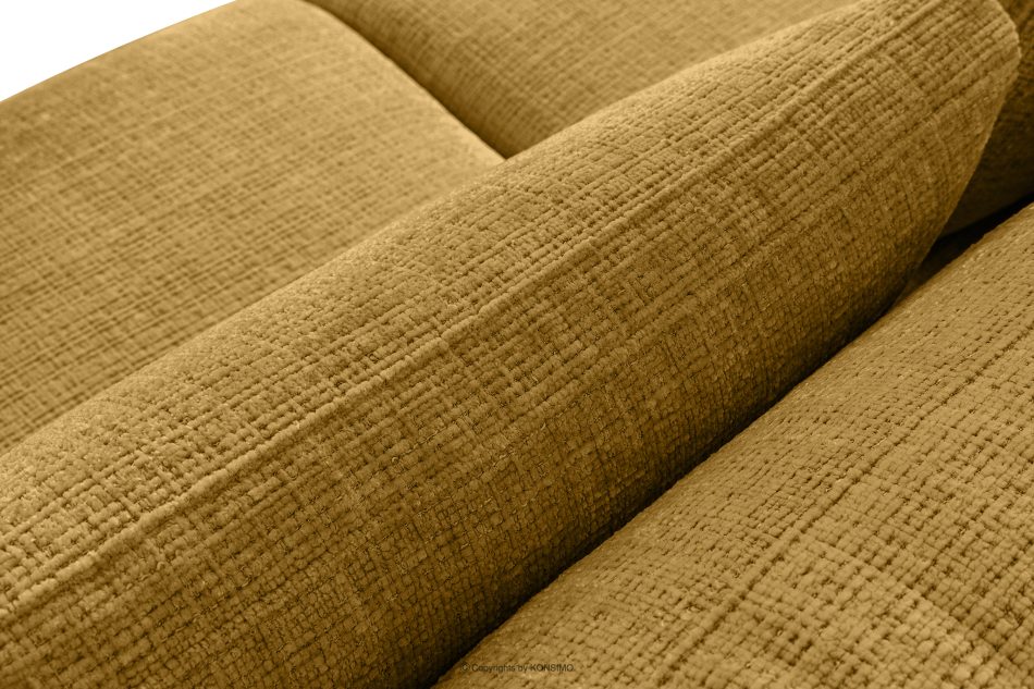 VERUS Großes Ecksofa für das Wohnzimmer aus Chenille-Stoff rechts gelb gelb - Foto 7