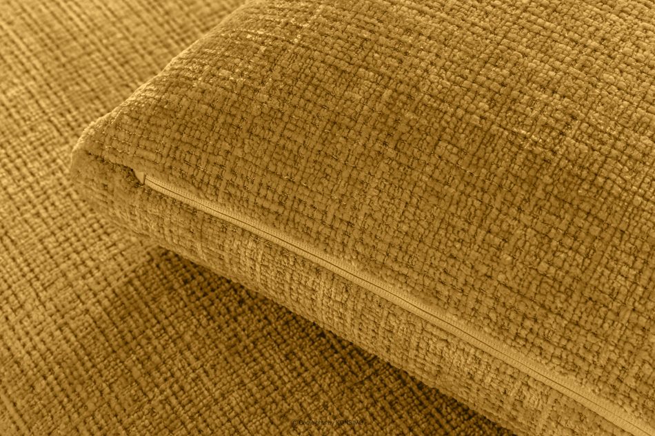 VERUS Großes Ecksofa für das Wohnzimmer aus Chenille-Stoff rechts gelb gelb - Foto 9