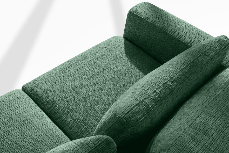 VERUS Großes Ecksofa für das Wohnzimmer aus Chenille-Stoff rechts grün grün - Foto 6