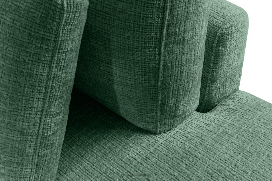 VERUS Großes Ecksofa für das Wohnzimmer aus Chenille-Stoff rechts grün grün - Foto 8