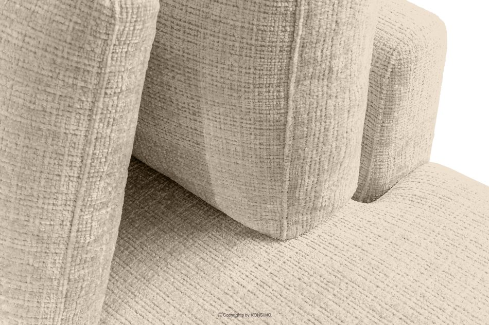 VERUS Großes bequemes Ecksofa für das Wohnzimmer Chenille-Stoff rechts cremefarben cremefarben - Foto 8