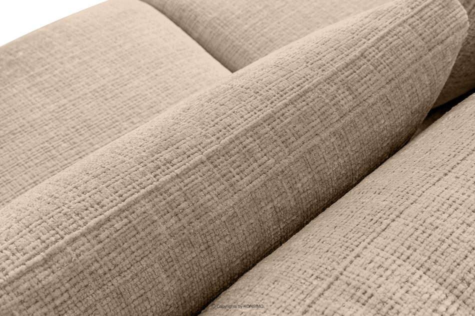 VERUS Großes bequemes Ecksofa für das Wohnzimmer Chenille-Stoff rechts beige beige - Foto 7