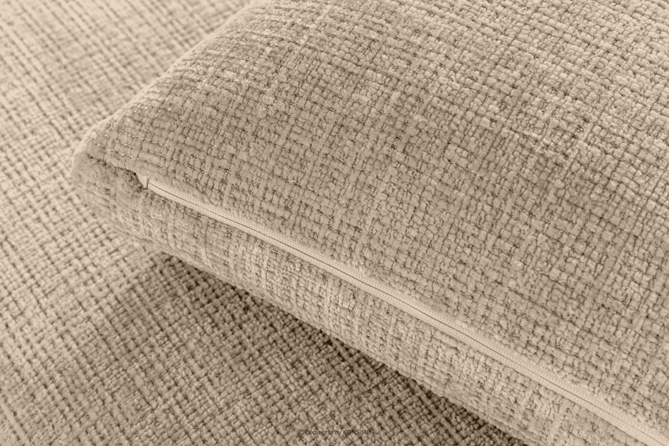 VERUS Großes bequemes Ecksofa für das Wohnzimmer Chenille-Stoff rechts beige beige - Foto 9