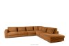 Großes Ecksofa für das Wohnzimmer aus Chenille-Stoff rechts rot