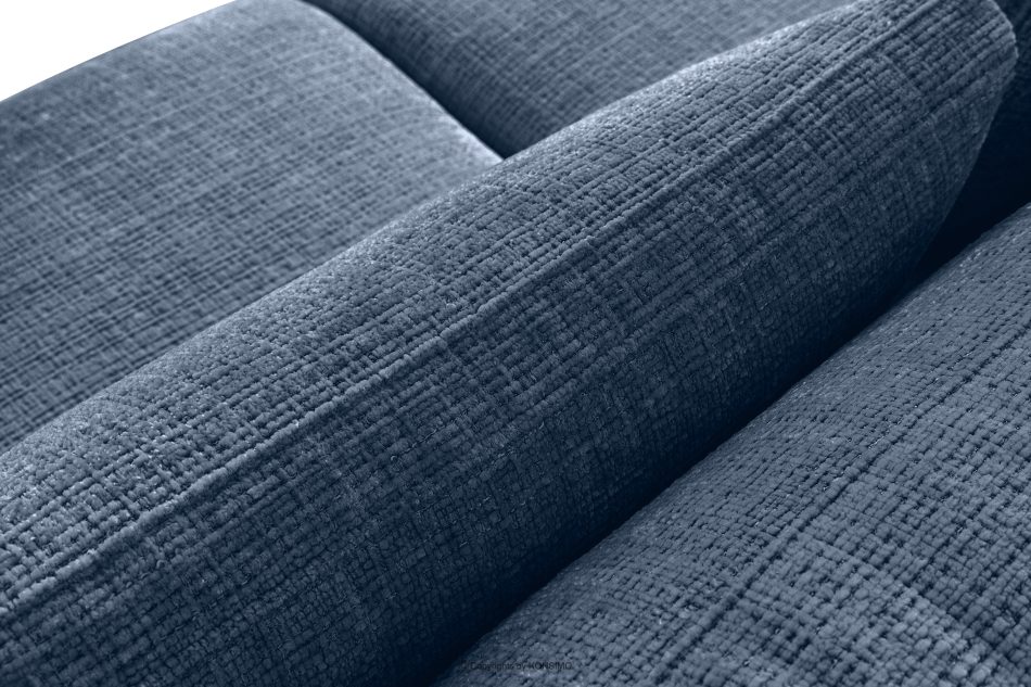 VERUS Großes Ecksofa für das Wohnzimmer aus Chenille-Stoff rechts dunkelblau marineblau - Foto 7