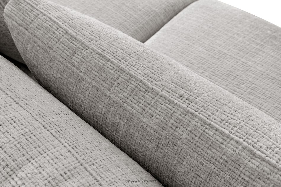 VERUS Großes Ecksofa für das Wohnzimmer Chenille-Stoff links hellgrau hellgrau - Foto 7