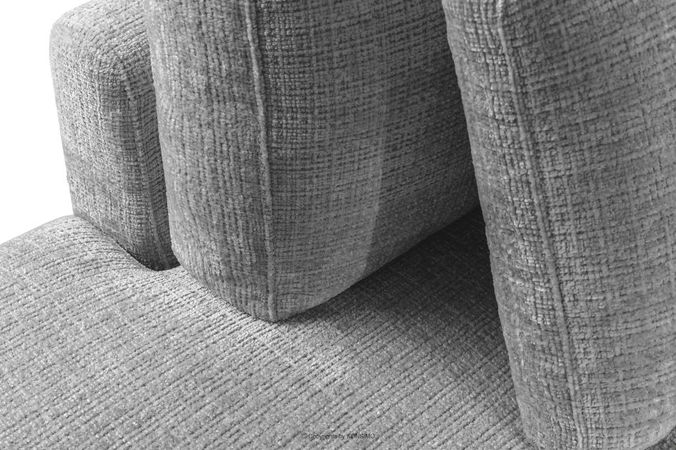 VERUS Großes Ecksofa für das Wohnzimmer Chenille-Stoff links dunkelgrau dunkelgrau - Foto 8