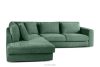 VERUS Großes Ecksofa aus Chenille-Stoff links grün grün - Foto 4
