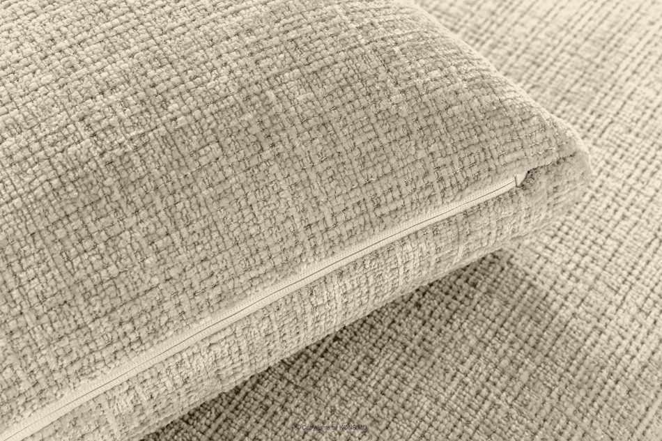 VERUS Großes Ecksofa für das Wohnzimmer Chenille-Stoff links cremefarben cremefarben - Foto 9