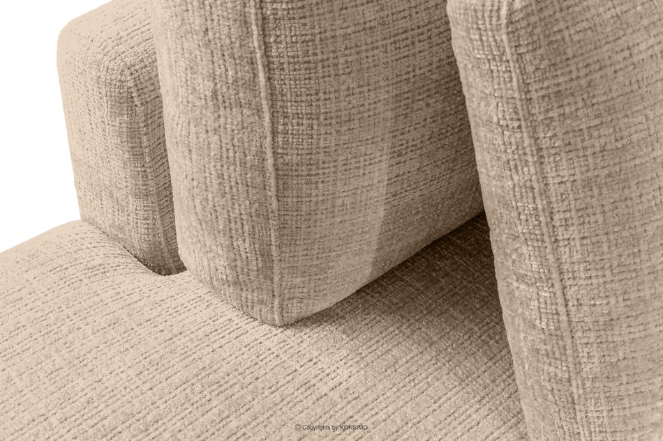 VERUS Großes Ecksofa für das Wohnzimmer Chenille-Stoff links beige beige - Foto 8