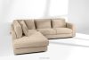 VERUS Großes Ecksofa für das Wohnzimmer Chenille-Stoff links beige beige - Foto 19