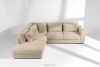 VERUS Großes Ecksofa für das Wohnzimmer Chenille-Stoff links beige beige - Foto 20